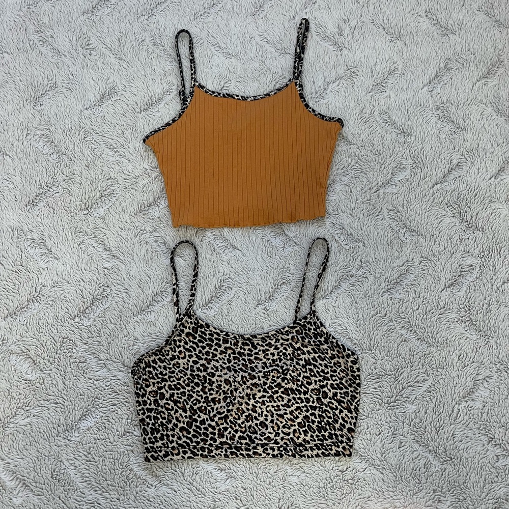 Cheetah crop top bundle